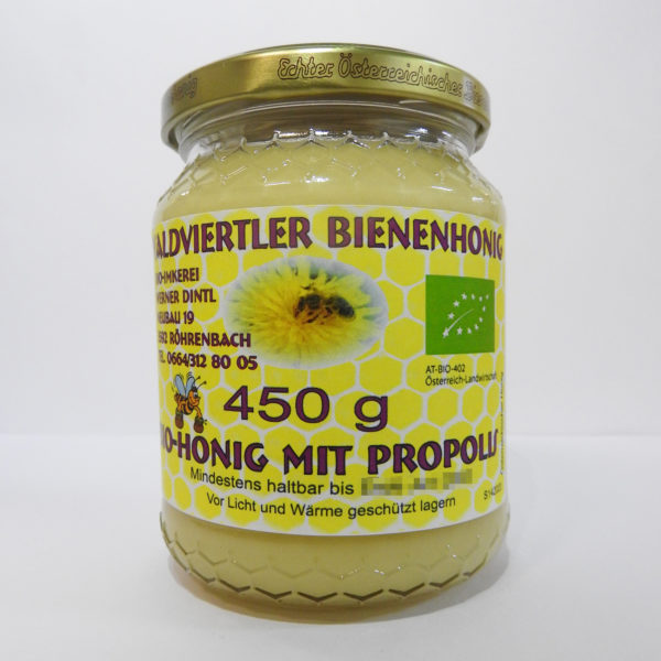 Bio-Honig mit Bio-Propolis
